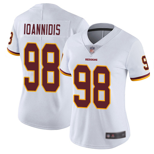 Washington Redskins Limited White Women Matt Ioannidis Road Jersey NFL Football 98 Vapor